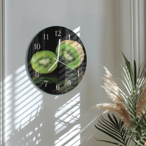 Ceas rotund de perete din sticlă Kiwi