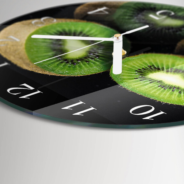 Ceas rotund de perete din sticlă Kiwi