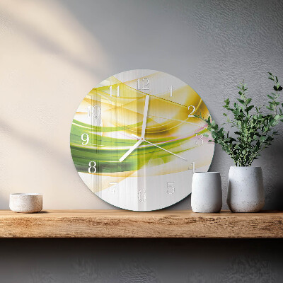 Ceas rotund de perete din sticlă Abstracție