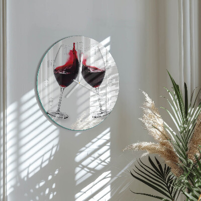 Ceas rotund de perete din sticlă Vin