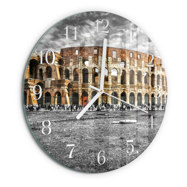 Ceas rotund de perete din sticlă Colosseum