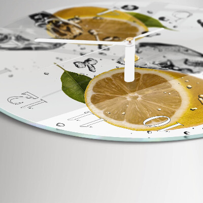 Ceas rotund de perete din sticlă Citric