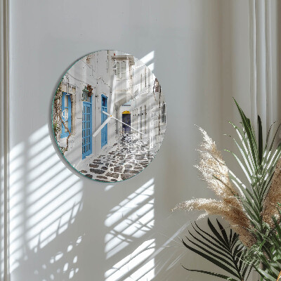 Ceas rotund de perete din sticlă Santorini