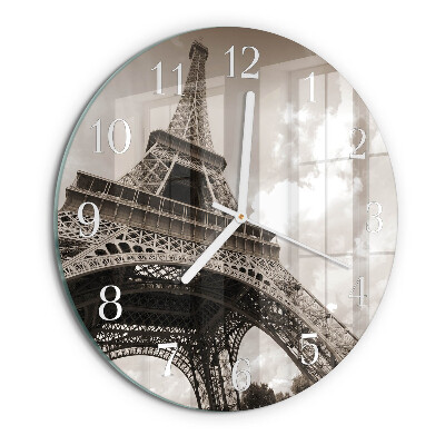 Ceas rotund de perete din sticlă Paris