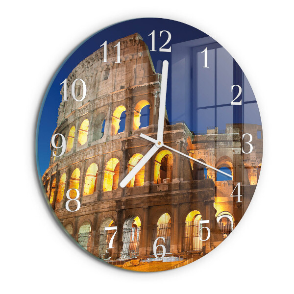 Ceas rotund de perete din sticlă Colosseum