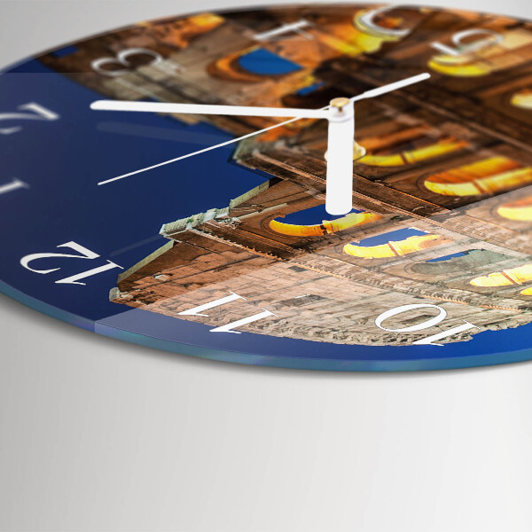Ceas rotund de perete din sticlă Colosseum