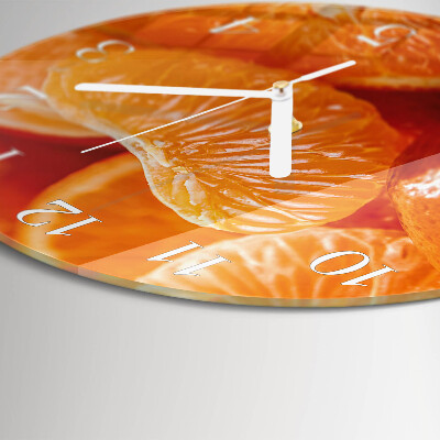 Ceas rotund de perete din sticlă Mandarine