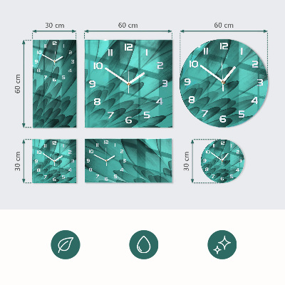 Ceas rotund de perete din sticlă Orhidee