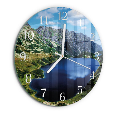 Ceas rotund de perete din sticlă Morskie Oko