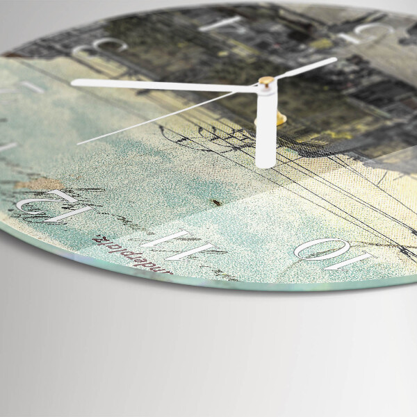 Ceas rotund de perete din sticlă Carte poştală