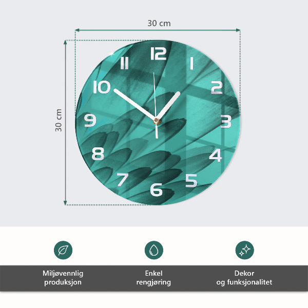 Ceas rotund de perete din sticlă Peisaj