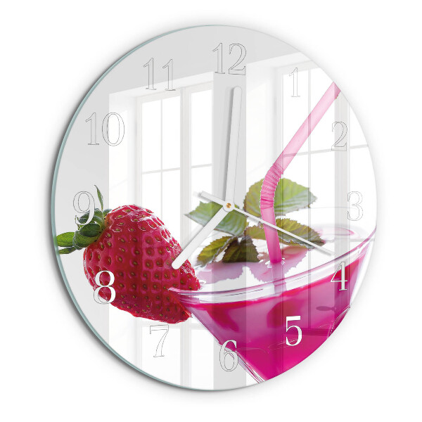 Ceas rotund de perete din sticlă Cocktail