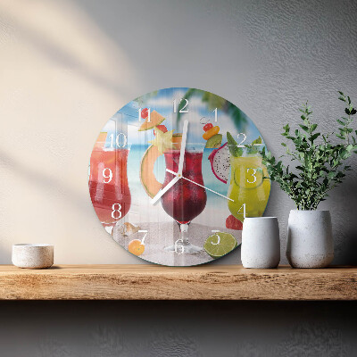 Ceas rotund de perete din sticlă Cocktail