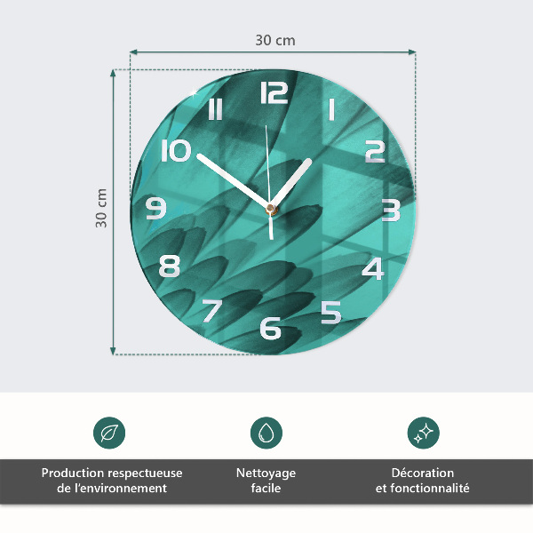 Ceas rotund de perete din sticlă Cărămidă