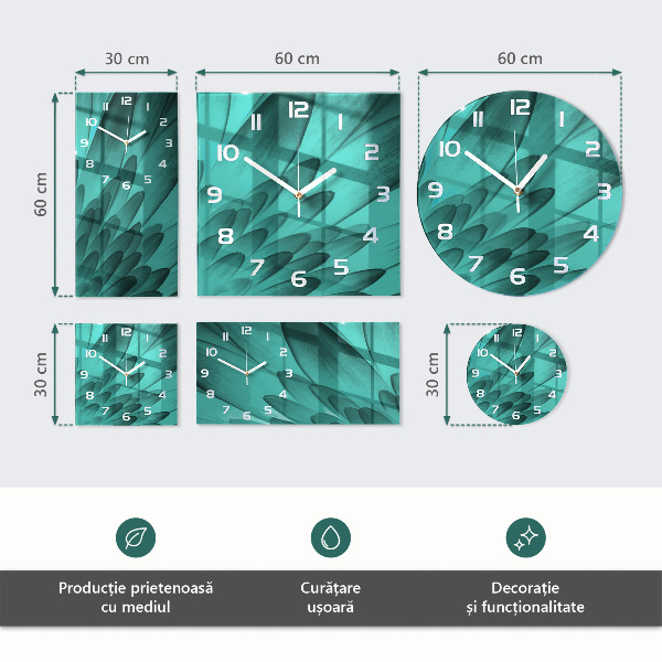 Ceas rotund de perete din sticlă Clincher
