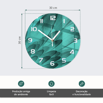 Ceas rotund de perete din sticlă Roșii
