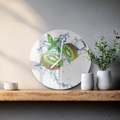 Ceas rotund de perete din sticlă Kiwi