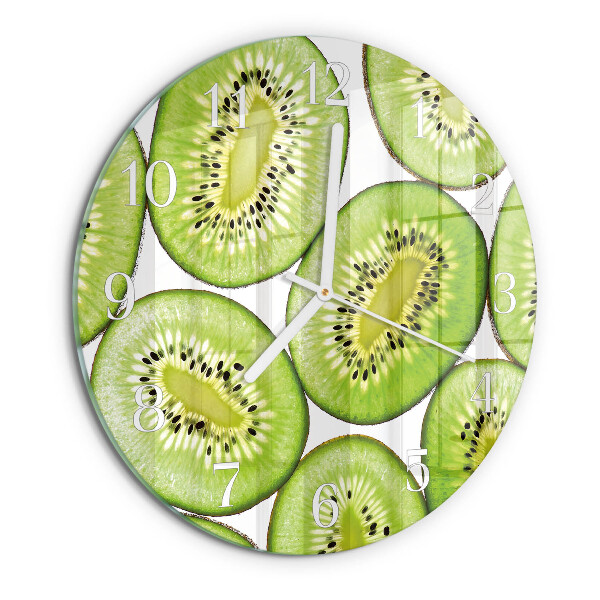 Ceas rotund de perete din sticlă Kiwi