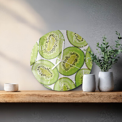 Ceas rotund de perete din sticlă Kiwi