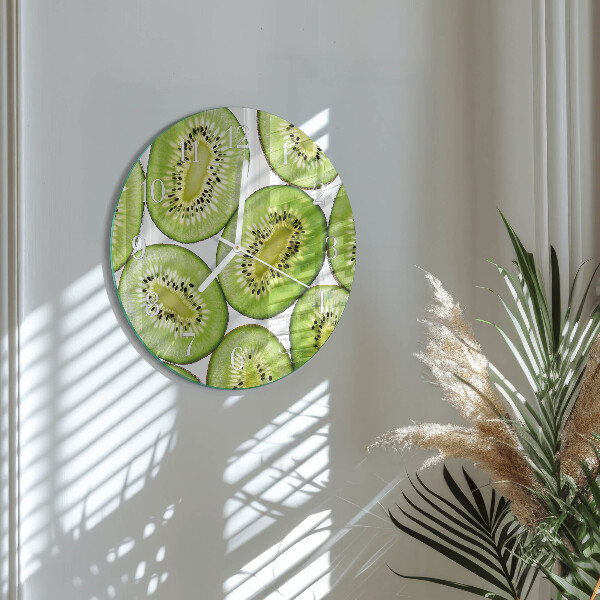 Ceas rotund de perete din sticlă Kiwi