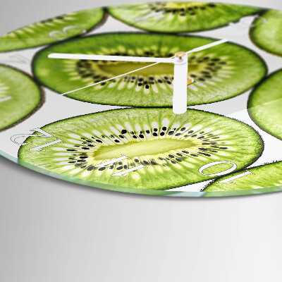 Ceas rotund de perete din sticlă Kiwi