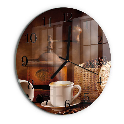 Ceas din sticlă rotund Ceașcă de cafea