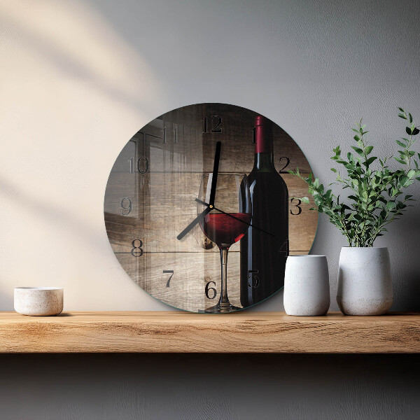 Ceas din sticlă rotund Vin