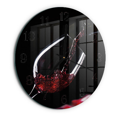 Ceas din sticlă rotund Vin
