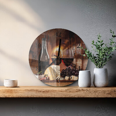 Ceas din sticlă rotund Vin