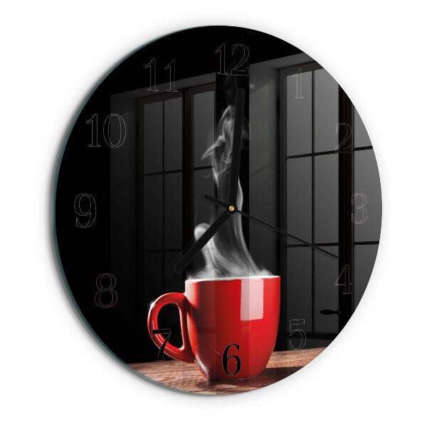 Ceas din sticlă rotund Ceașcă de cafea