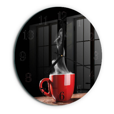Ceas din sticlă rotund Ceașcă de cafea