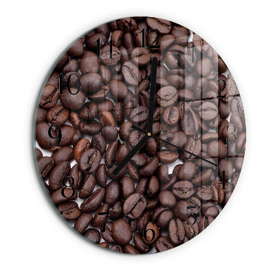 Ceas din sticlă rotund Boabe de cafea