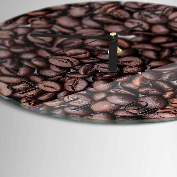 Ceas din sticlă rotund Boabe de cafea