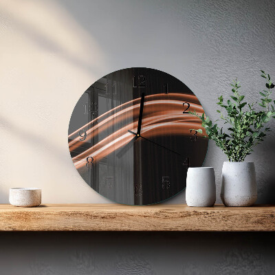 Ceas din sticlă rotund Linii abstracte