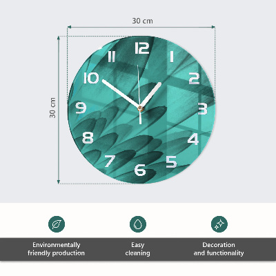 Ceas din sticlă rotund Apă