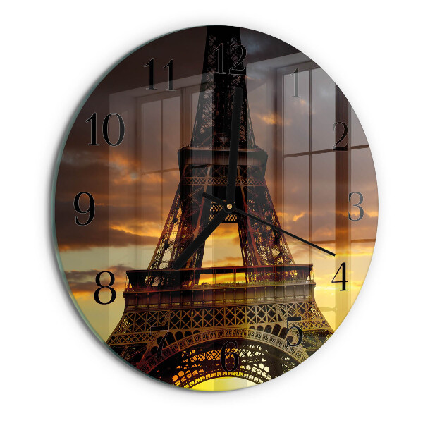 Ceas din sticlă rotund Turnul Eiffel din Paris