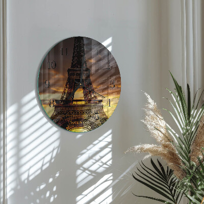 Ceas din sticlă rotund Turnul Eiffel din Paris
