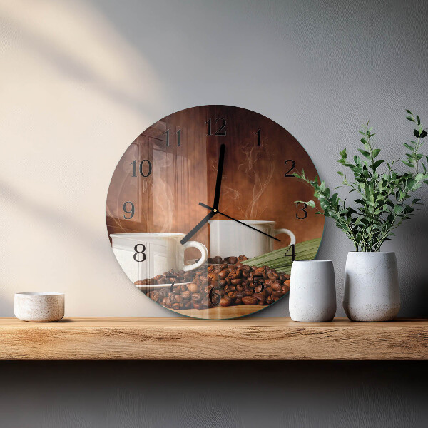 Ceas din sticlă rotund Cești de cafea