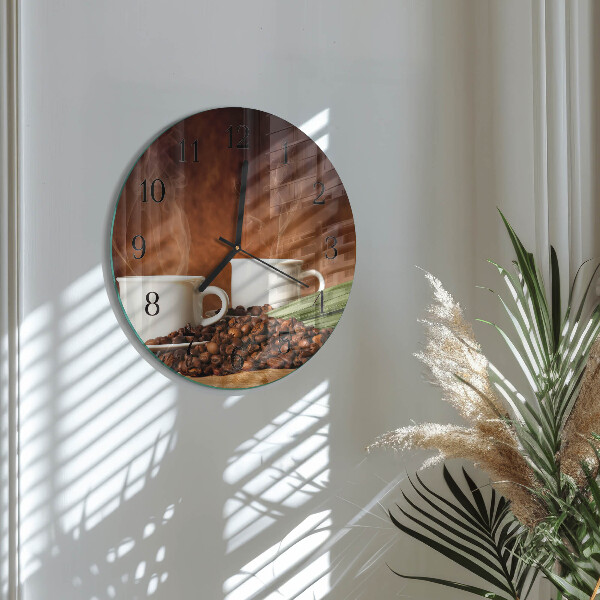 Ceas din sticlă rotund Cești de cafea