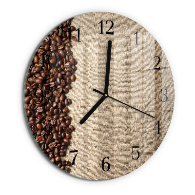 Ceas din sticlă rotund Boabe de cafea
