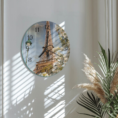 Ceas din sticlă rotund Turnul Eiffel din Paris