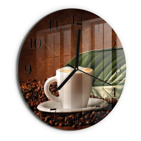 Ceas din sticlă rotund Ceașcă de cafea