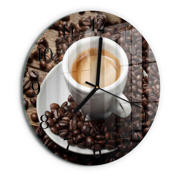 Ceas din sticlă rotund Ceașcă de cafea