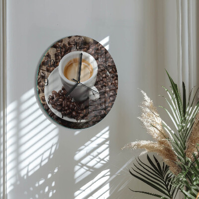 Ceas din sticlă rotund Ceașcă de cafea