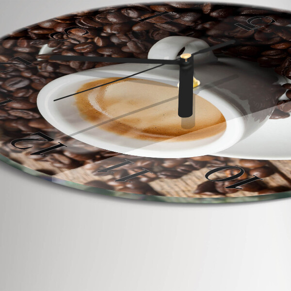 Ceas din sticlă rotund Ceașcă de cafea