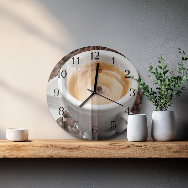 Ceas din sticlă rotund Ceașcă de cafea