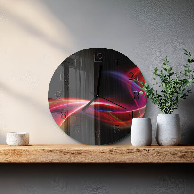 Ceas din sticlă rotund Linii abstracte