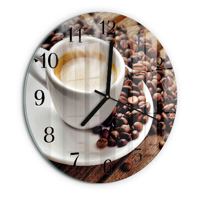 Ceas din sticlă rotund Ceașcă de cafea