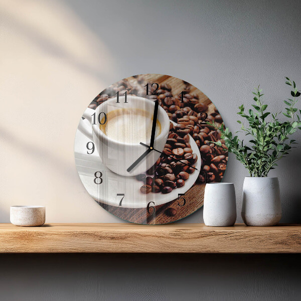 Ceas din sticlă rotund Ceașcă de cafea