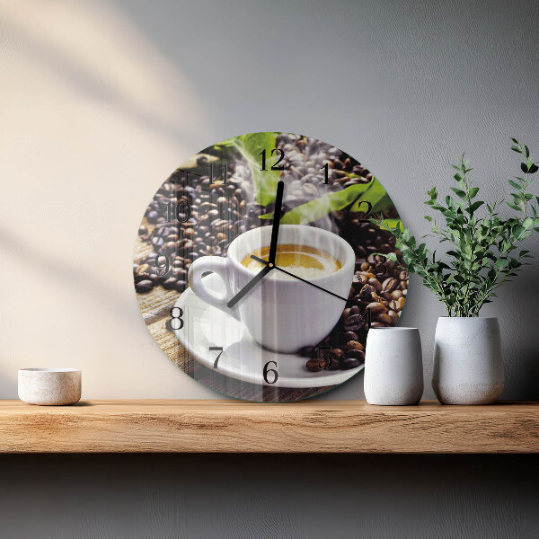 Ceas din sticlă rotund Ceașcă de cafea